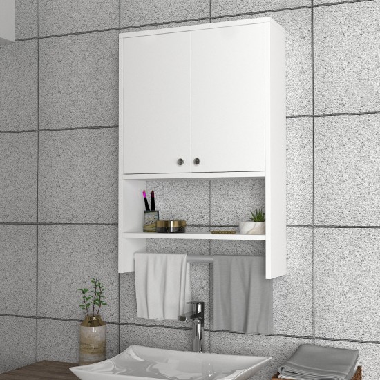 Bathroom Cabinet Vira - White White Bathroom Cabinet Vira - White White