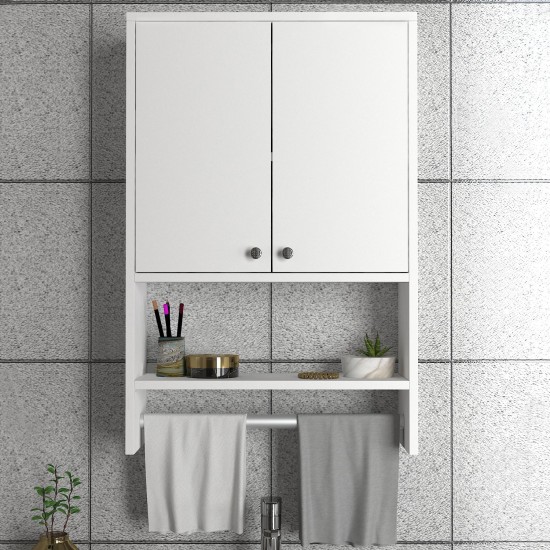 Bathroom Cabinet Vira - White White Bathroom Cabinet Vira - White White