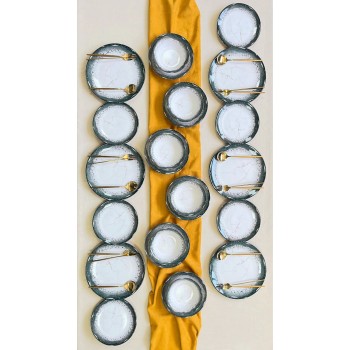 Dinner Set (24 Pieces) Albertus 24YT - White, Anthracite White
Anthracite