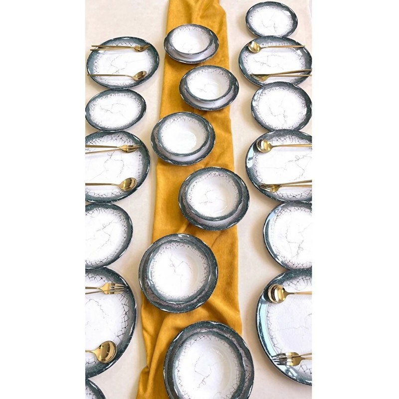 Dinner Set (24 Pieces) Albertus 24YT - White, Anthracite White
Anthracite