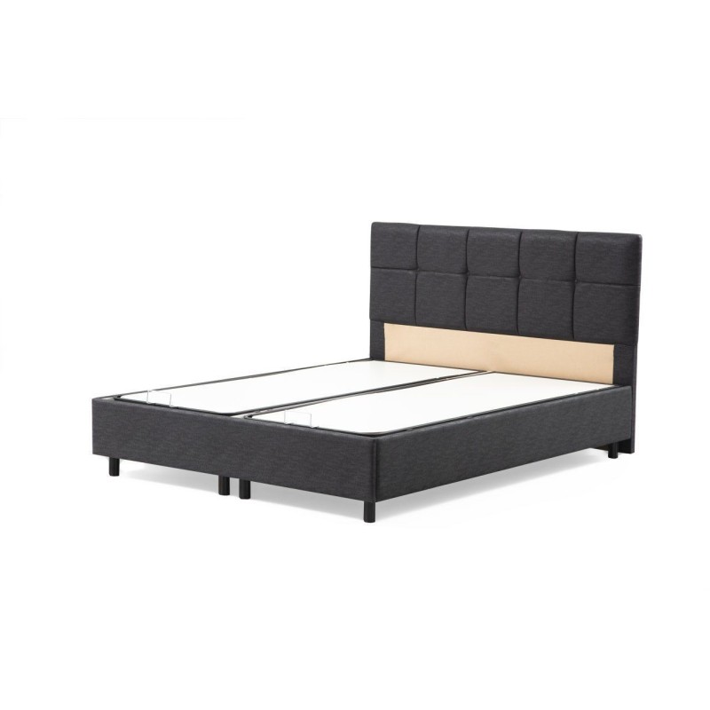 Single Bed Base & Headboard Vitalia 90 x 190 - Anthracite Anthracite