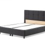 Single Bed Base & Headboard Vitalia 90 x 190 - Anthracite Anthracite