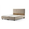 Double Bed Base & Headboard Safir 140 x 200 - Brown Brown