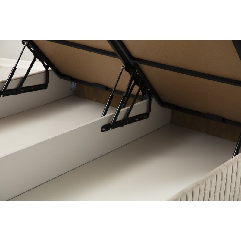 Single Mattress, Base & Headboard Safir Set 120 x 200 v2 - Brown Brown