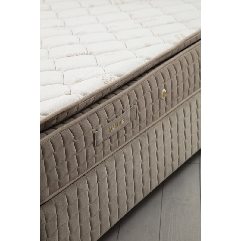 Single Mattress, Base & Headboard Safir Set 90 x 190 v2 - Brown Brown