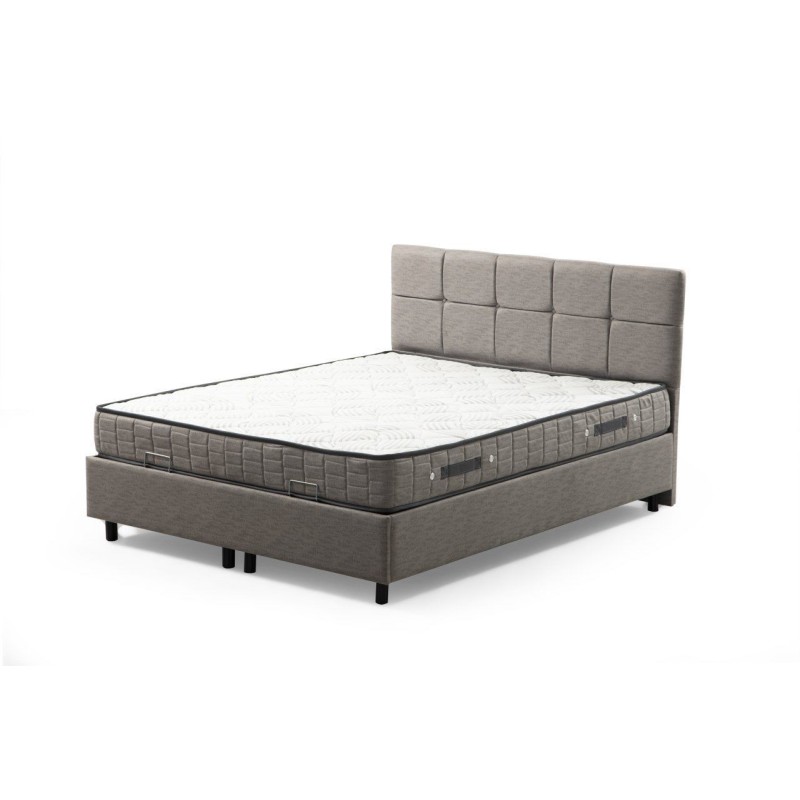 Single Mattress, Base & Headboard Vitalia Set 120 x 200 - Light Grey Light Grey