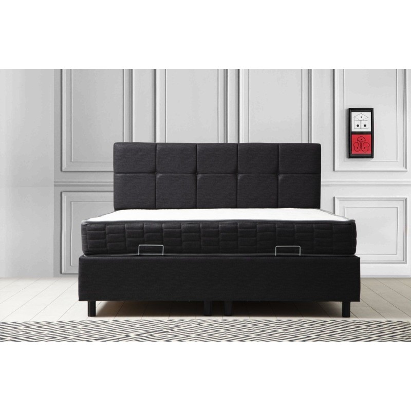 Single Mattress, Base & Headboard Vitalia Set 120 x 200 - Anthracite Anthracite