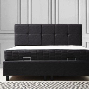 Single Mattress, Base & Headboard Vitalia Set 90 x 190 - Anthracite Anthracite