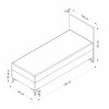 Single Bed Base & Headboard Relax 90 x 190 - Beige Beige