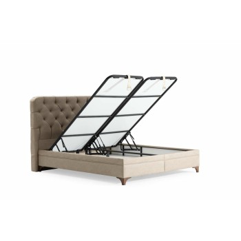 Single Bed Base & Headboard Relax 100 x 200 - Beige Beige