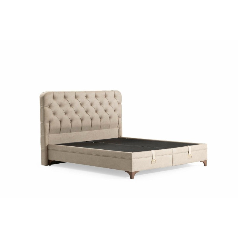 Double Bed Base & Headboard Relax 160 x 200 - Beige Beige