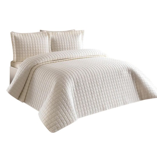 Double Bedspread Set Estiva - Cream Cream Lessentiel Double Bedspread Set Estiva - Cream Cream