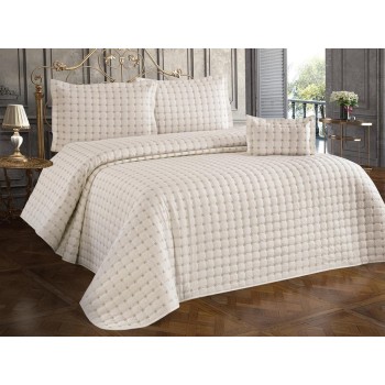 Double Bedspread Set Yıldız - Cream Cream