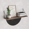Hanah Home Wall Shelf Armoni - Walnut Walnut