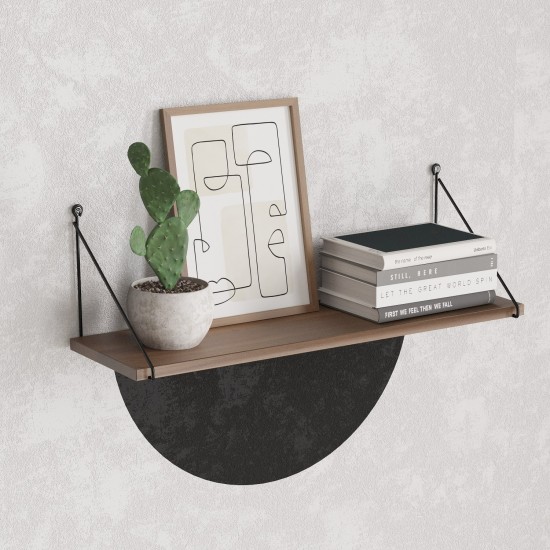 Wall Shelf Armoni - Walnut Walnut Hanah Home Wall Shelf Armoni - Walnut Walnut