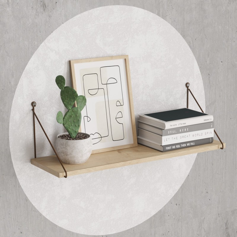 Hanah Home Wall Shelf Armoni - Oak Oak