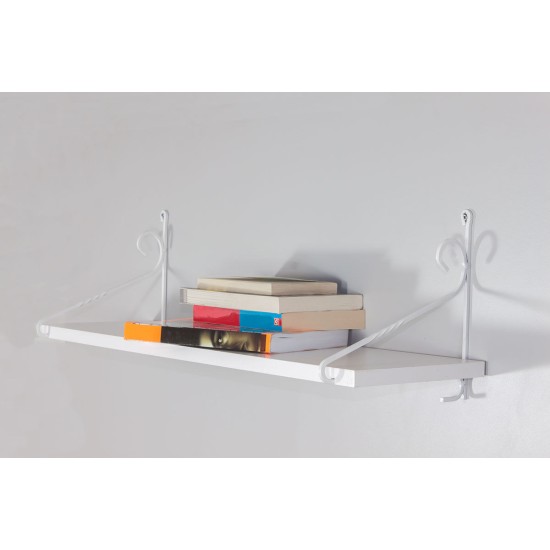 Wall Shelf Seramoni - Shiny White White Hanah Home Wall Shelf Seramoni - Shiny White White