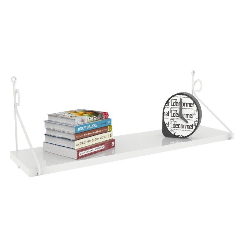 Hanah Home Wall Shelf Seramoni - Shiny White White