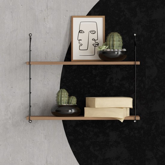Wall Shelf Armoni 2li - Walnut Walnut Hanah Home Wall Shelf Armoni 2li - Walnut Walnut