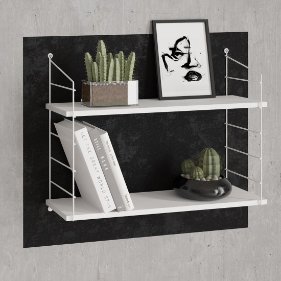 Wall Shelf Armoni 2li - Shiny White White Hanah Home Wall Shelf Armoni 2li - Shiny White White