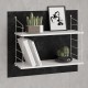 Wall Shelf Armoni 2li - Shiny White White Hanah Home Wall Shelf Armoni 2li - Shiny White White