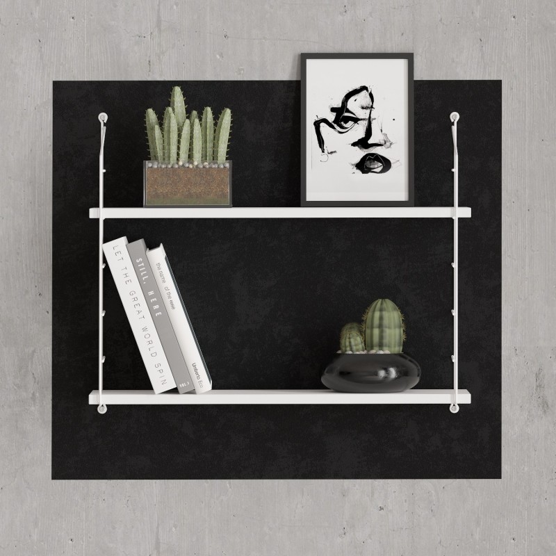 Hanah Home Wall Shelf Armoni 2li - Shiny White White