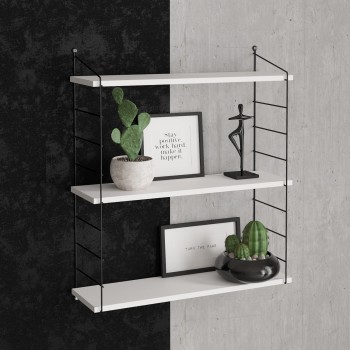 Wall Shelf Armoni 3'lü - White White