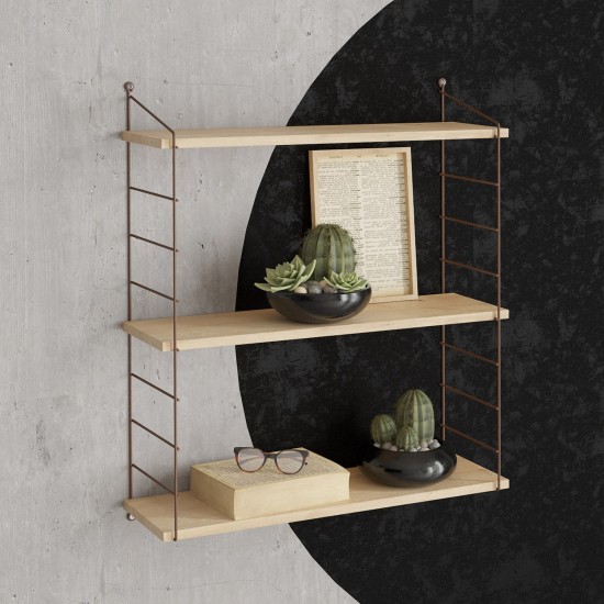 Wall Shelf Armoni 3lü - Oak Oak Hanah Home Wall Shelf Armoni 3lü - Oak Oak
