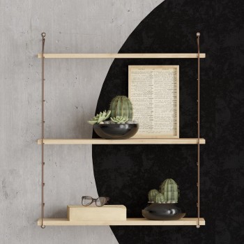 Wall Shelf Armoni 3'lü - Oak Oak