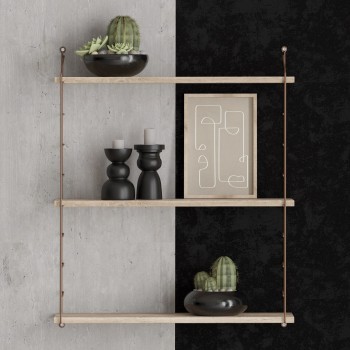 Wall Shelf Armoni 3'lü - Sacramento Brown