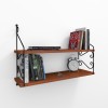 Hanah Home Wall Shelf Seramoni 2li - Walnut Walnut