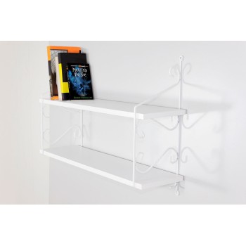 Wall Shelf Seramoni 2'li - Shiny White White