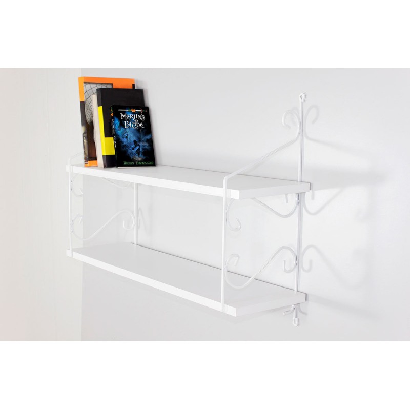 Hanah Home Wall Shelf Seramoni 2li - Shiny White White