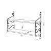 Hanah Home Wall Shelf Seramoni 2li - Shiny White White
