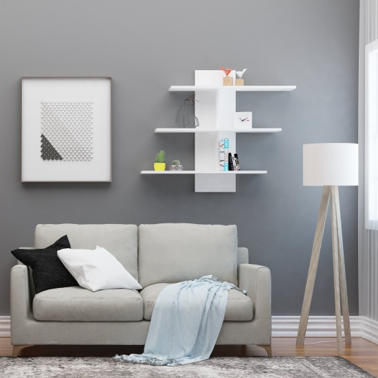 Wall Shelf Lale - White White Hanah Home Wall Shelf Lale - White White
