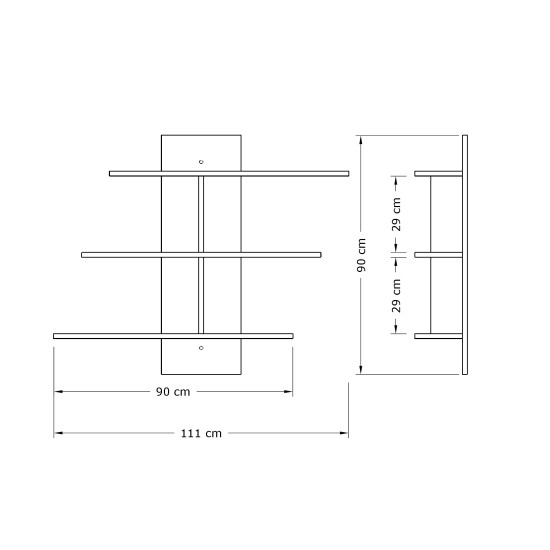 Wall Shelf Lale - White White Hanah Home Wall Shelf Lale - White White