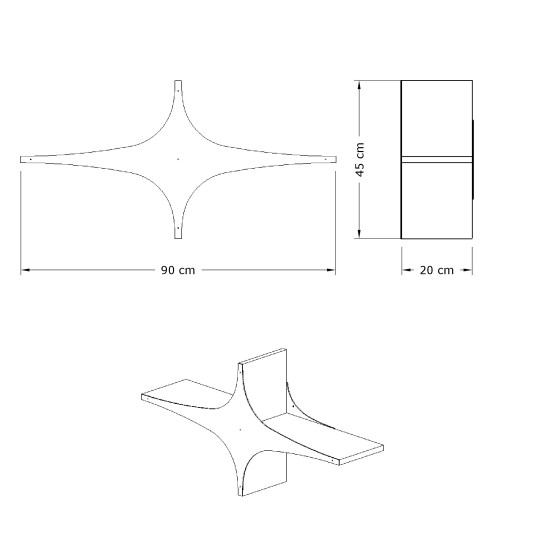 Wall Shelf Susen - Black Black
White Hanah Home Wall Shelf Susen - Black Black
White