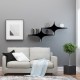 Wall Shelf Susen 2 - Black Black
White