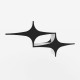 Wall Shelf Susen 2 - Black Black
White