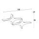 Wall Shelf Susen 2 - Black Black
White