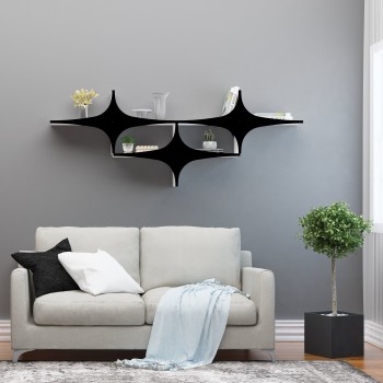 Wall Shelf Susen 3 - Black Black
White