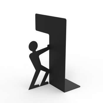 Metal Bookend Adam - Black Black