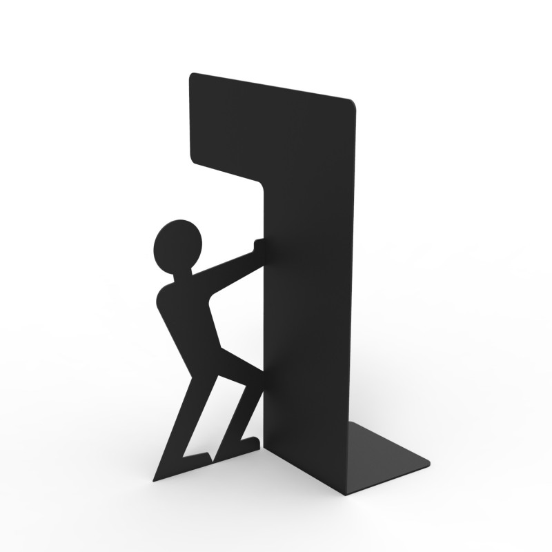 Hanah Home Metal Bookend Adam - Black Black