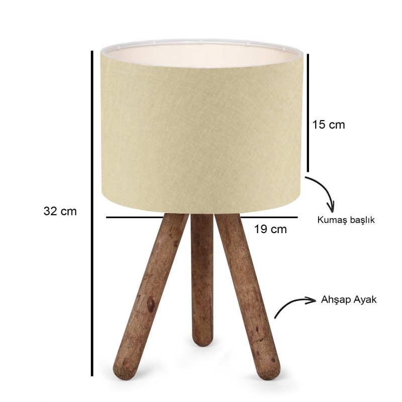 Opviq Table Lamp AYD-2940 Beige