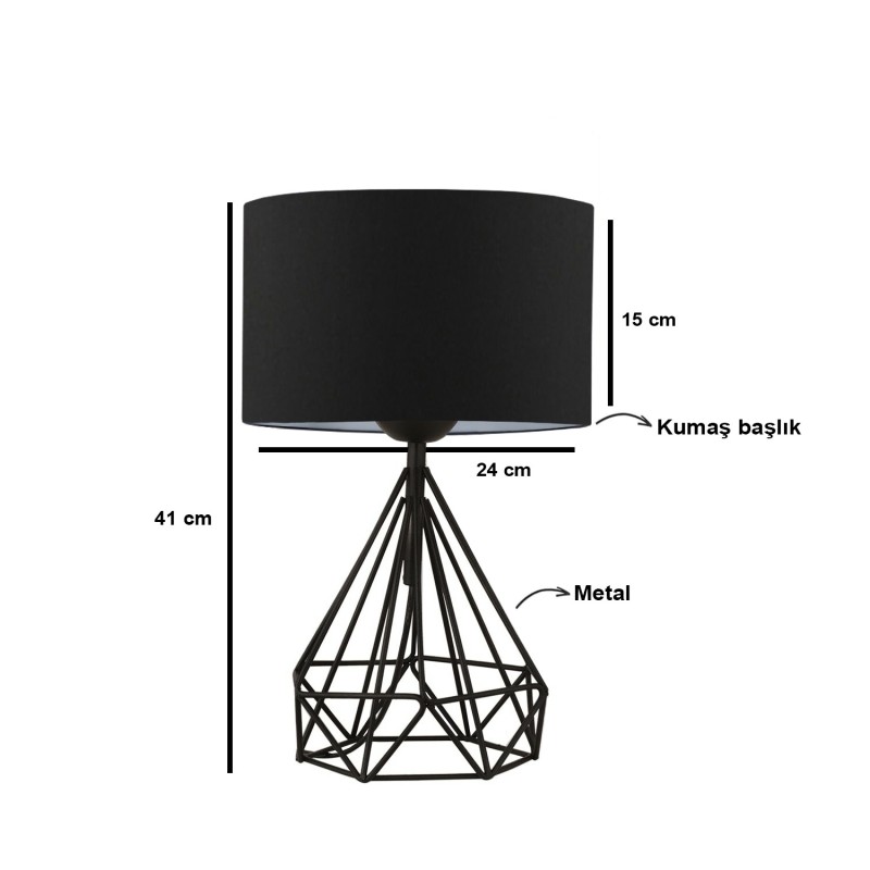 Opviq Table Lamp Set (2 Pieces) AYD-2974 Black