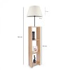 Opviq Wooden Floor Lamp AYD-3152 Cream