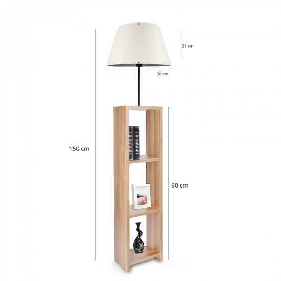Wooden Floor Lamp AYD-3152 Cream Opviq Wooden Floor Lamp AYD-3152 Cream