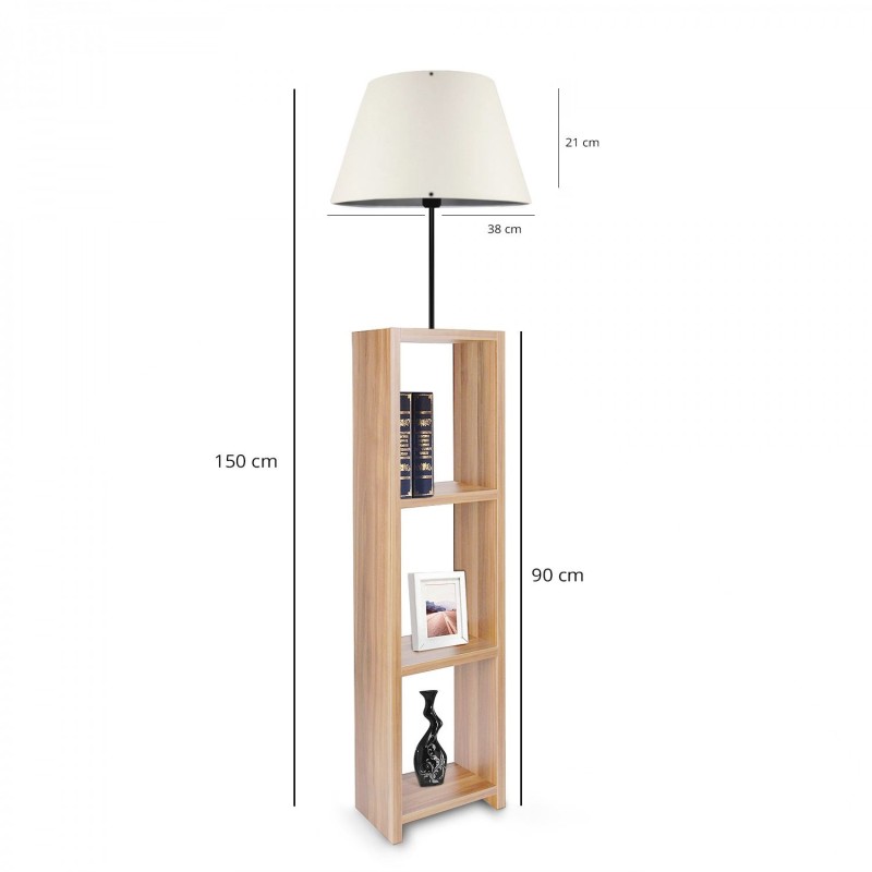 Opviq Wooden Floor Lamp AYD-3152 Cream