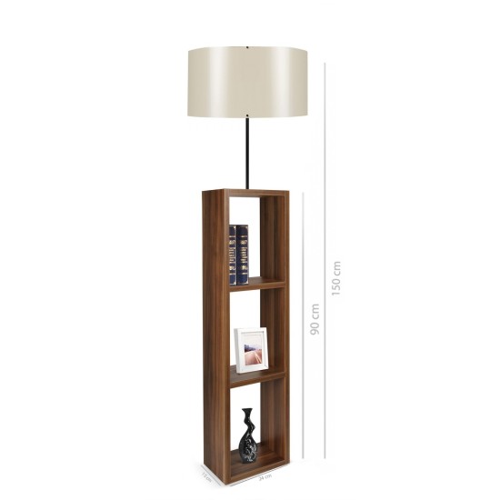 Wooden Floor Lamp AYD - 2466 Cream Opviq Wooden Floor Lamp AYD - 2466 Cream