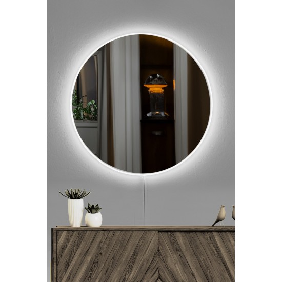 Mirror with Led Lighting Round - Diameter : 60 cm - White White